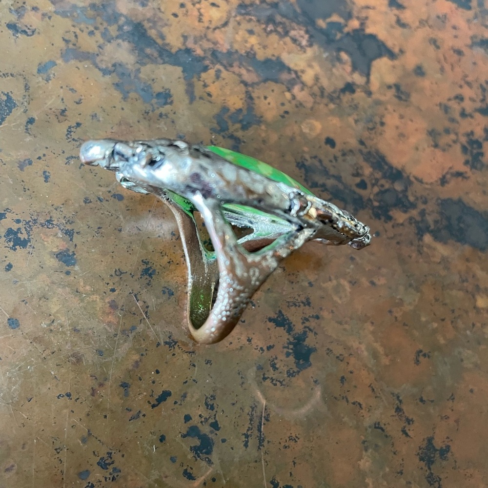 Alexis Bittar Green Mojave Turquoise Ring size 7 (AS IS) - Picture 5 of 7
